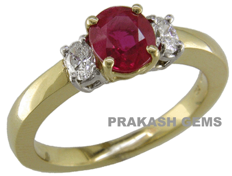 Ruby Jeweleryruby & Diamond Ring 2